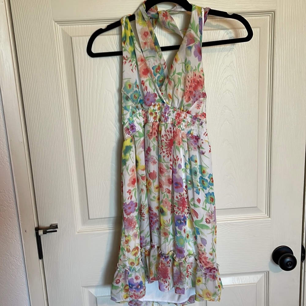 Halter top floral dress
